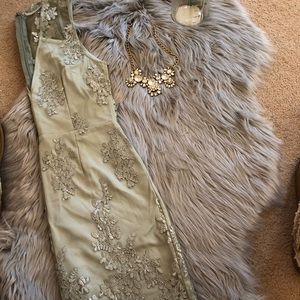 Tobi Light Green Spring Medium Formal Dress